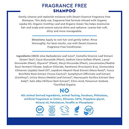 Desert Essence Unscented Shampoo (1x8 Oz)-4