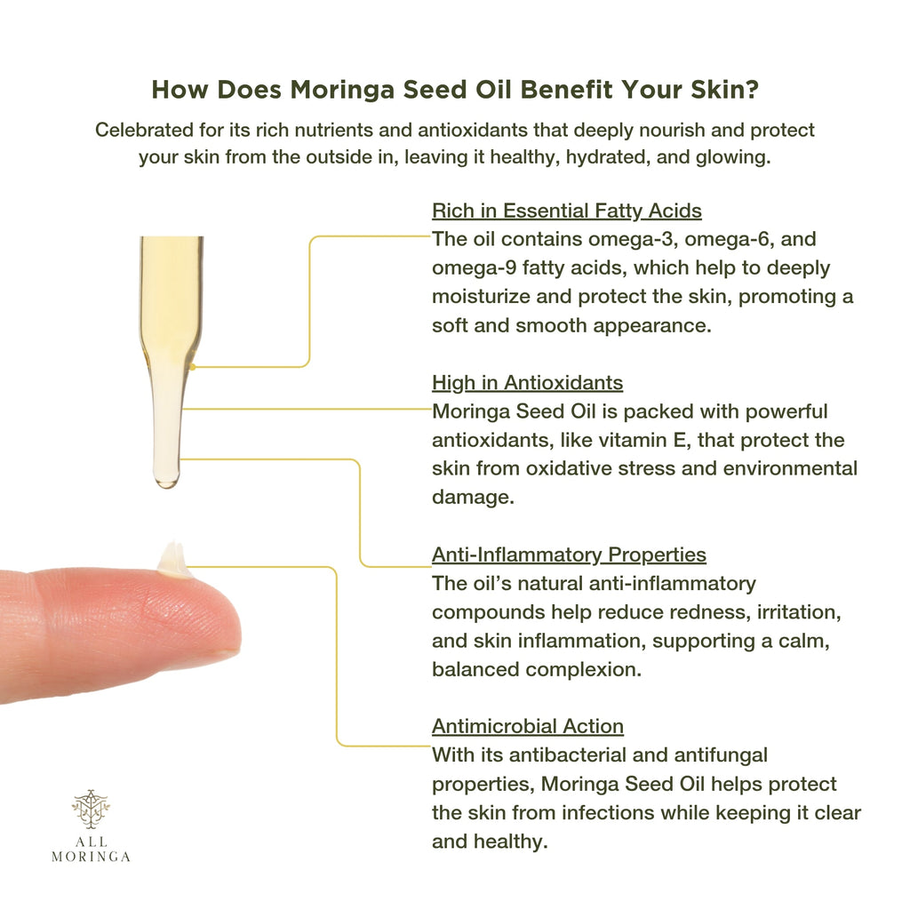 Moringa Oleifera Cold Press Seed Oil Premium Untouched Pure 100% All Natural Organic (Ben oil) for Face,  Body, and Hair. Unscented or Lavender and Ylang Ylang infused (All Skin Types)-2